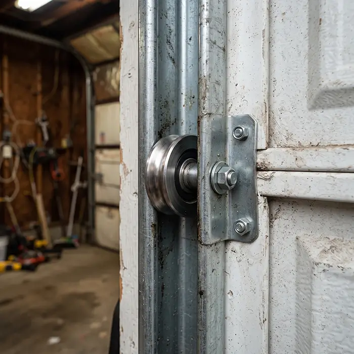 Garage door roller and hinge inspection service in Atascocita TX