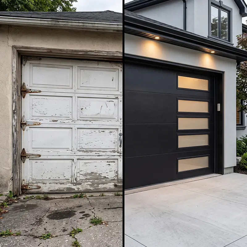 Professional garage door track repair Atascocita TX