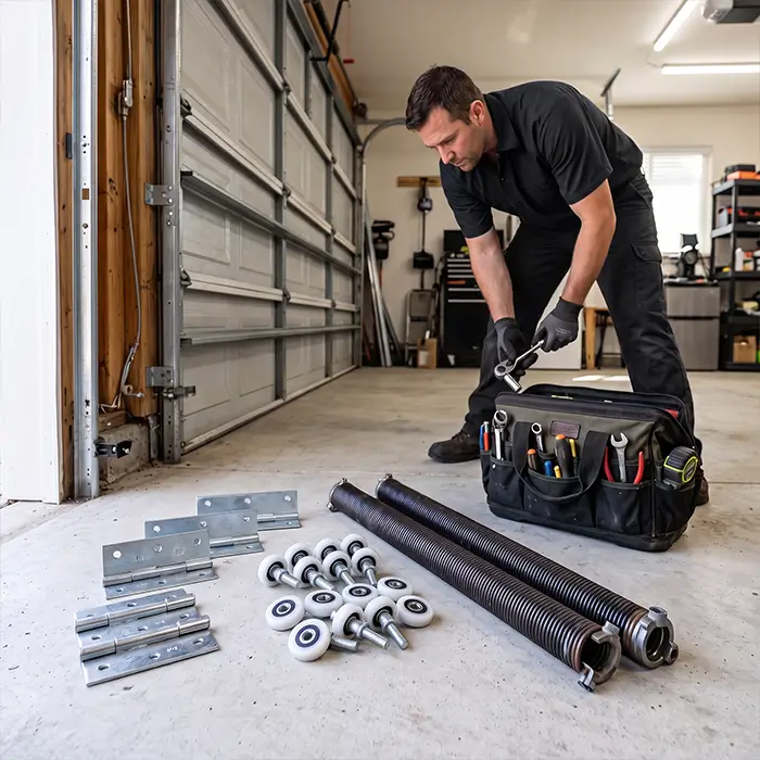 Garage door rollers replacement service in Atascocita TX